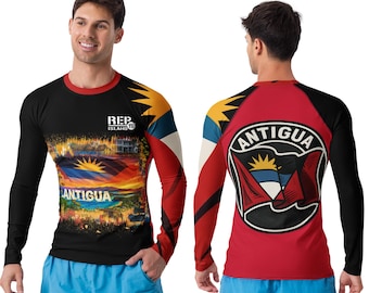 Antigua Rash Guard – Men’s Long Sleeve Island Pride Performance Shirt