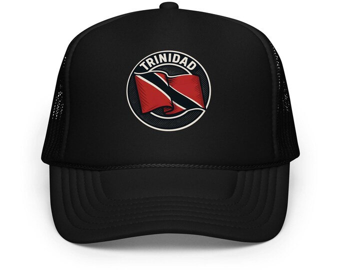 Trinidad *Foam Trucker* Hat – Trinidad and Tobago Flag Snapback – Caribbean Pride Mesh Cap