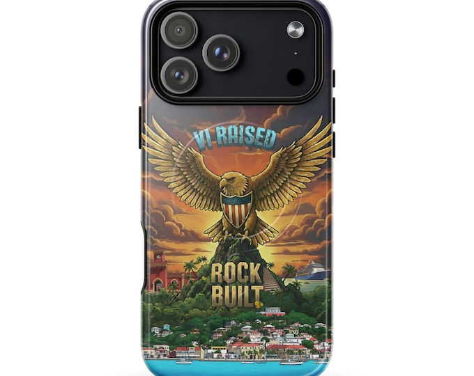 Tough MagSafe VI Raised Rock Built iPhone Case | USVI Eagle Design