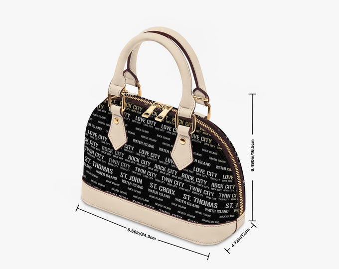 Elegant Convertible Top Handle “Virgin Islands for Life” Crossbody Bag