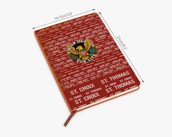 Virgin Islands For Life PU Leather Journal Notebook