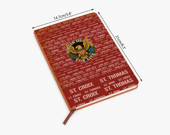 Virgin Islands For Life PU Leather Journal Notebook