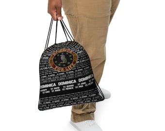 Dominica For Life Drawstring Bag