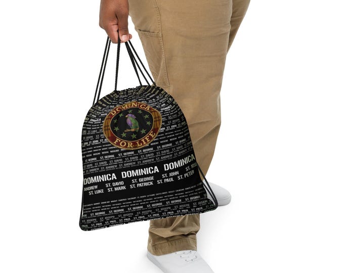 Dominica For Life Drawstring Bag
