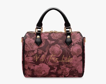 Crimson Bloom V.I. For Life Structured Handbag