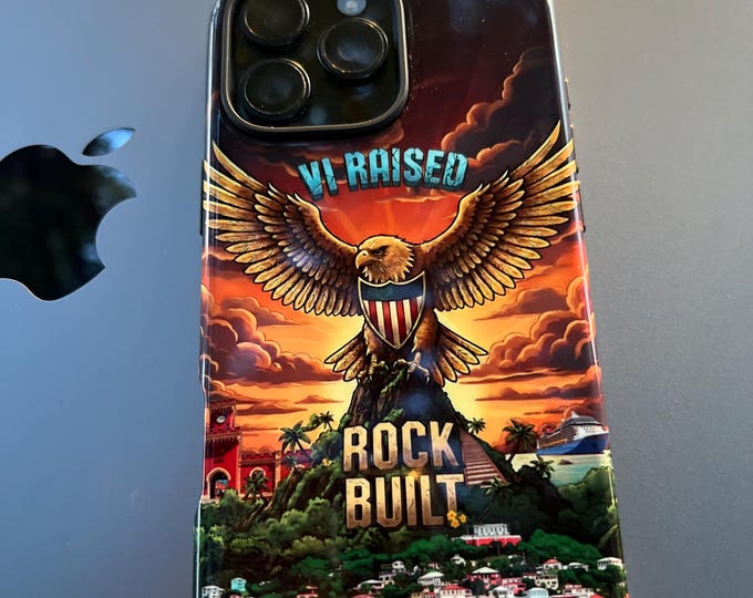 VI Raised Rock Built iPhone Case – USVI Tough Phone Cover | St. Thomas Pride