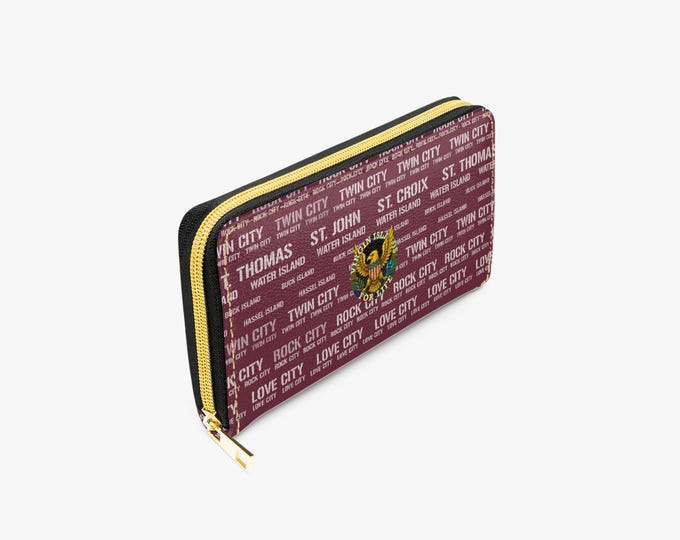 V.I. Legacy Wine Island Pride Zip-Around Wallet
