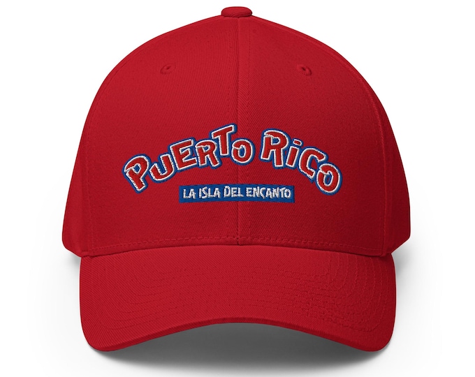 Puerto Rico Hat – *Embroidered Fitted Baseball* Cap | Bold Boricua Pride Embroidery