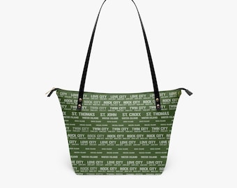 V.I. Legacy Olive Island Names Shoulder Tote Bag