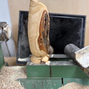 live edge ash wood vase