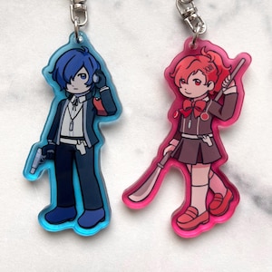 Persona 3 Protagonists Acrylic Charm Keychains | Makoto Yuki Kotone Shiomi Femc