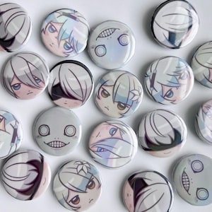 Nier Replicant & Automata Pinback Buttons | 2B, 9S, A2, Nier, Kaine, Emil