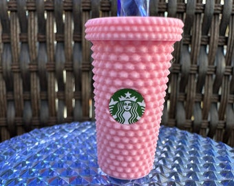 Starbucks Studded Tumbler Cup Straw Topper | Straw Buddy | Straw Charm | Straw Decoration | 3D Printed | Pink