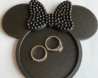 3D Printed Mouse Rhinestone Bling Bow Trinket Tray