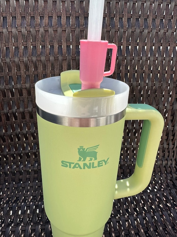 Silicone Straw Topper For Stanley Cups 6Pcs🤭🤗😃 - Stanley Tumbler -  Stylish Stanley Tumbler - Pink Barbie Citron Dye Tie