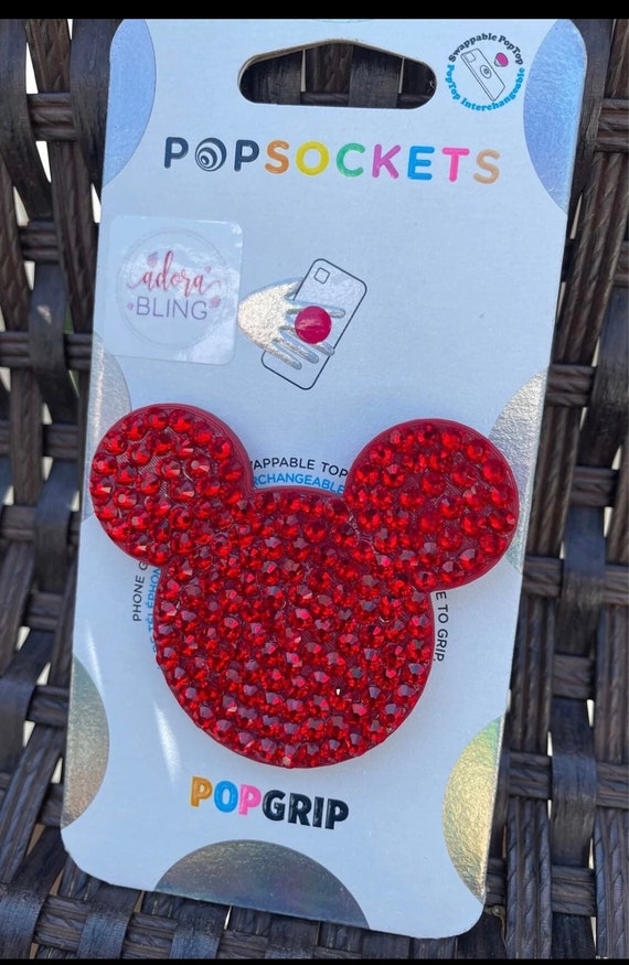 Buy Red Mouse Head Bling Black Popsocket Phone Stand Online in
