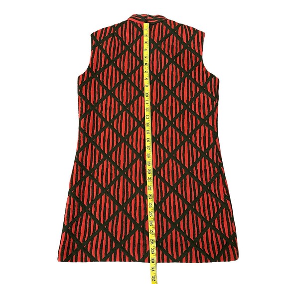 Vintage MOD Shift 60s Mod Geometric Mock Neck Sle… - image 5