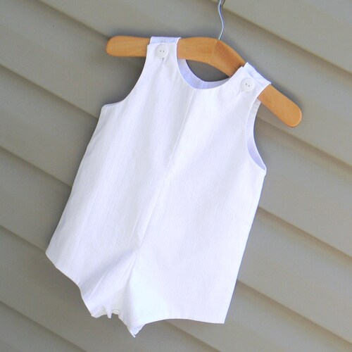 Baby Boy White Romper Newborn Ivory Romper Natural Linen Etsy