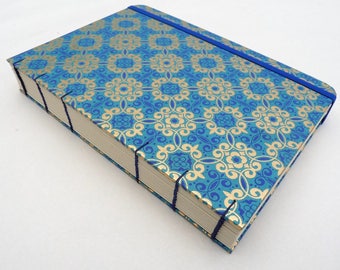 A5 thick journal, lined, dotted, bullet, blank, staves, Coptic binding