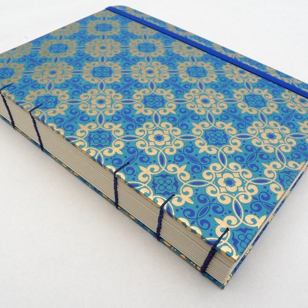 A5 thick journal, lined, dotted, bullet, blank, staves, Coptic binding