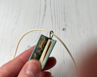 Handmade mini book necklace