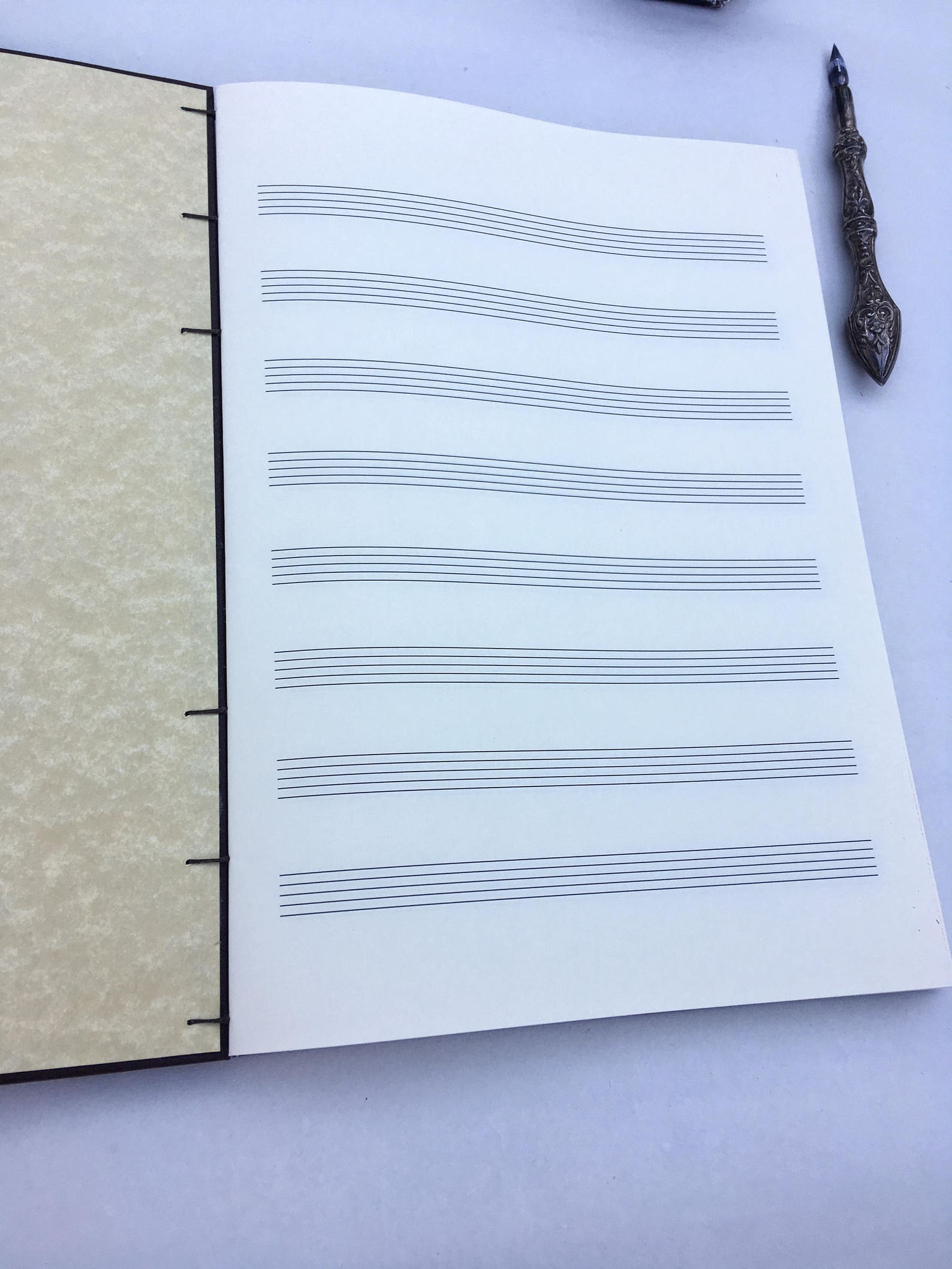A4 Music Manuscript Music Staves Book A4 Lined Journal Faux Etsy