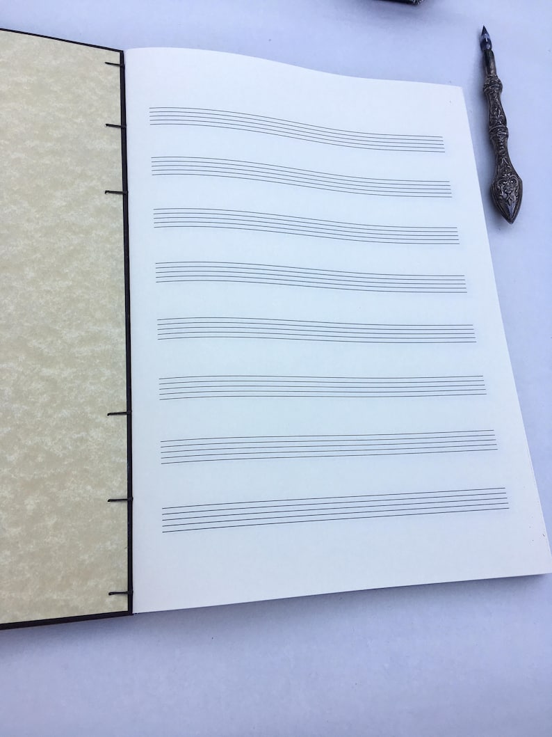 A4 Music Manuscript Music Staves Book A4 Lined Journal Faux Etsy UK