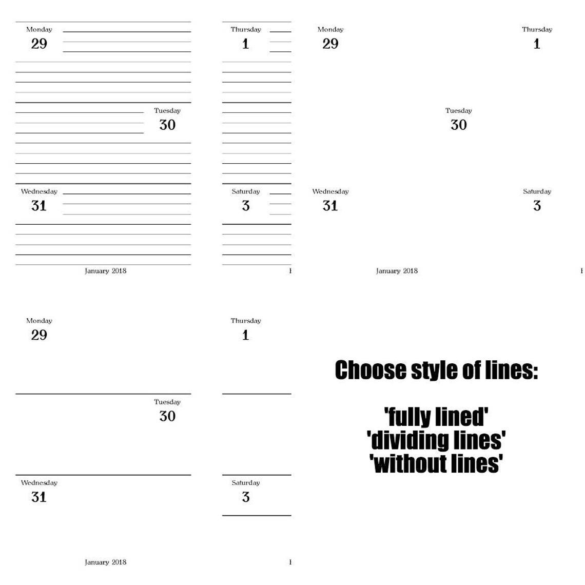 A5 Weekly Planner 2022 2023 2025 2025 Custom Date Etsy