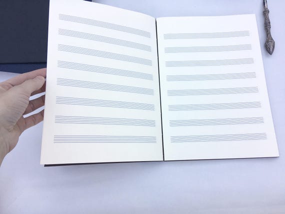 Buy A4 Music Manuscript, Music Staves Book, A4 Lined Journal, Faux Leather  Music Book, A4 Music Notebook, Coptic Manuscript Online in India - Etsy