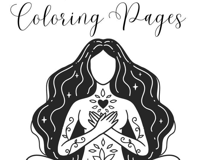 Self-Care and Mandala Coloring Pages – 15+ Page Printable Download | Mental Health & Mindfulness Coloring Sheets | Inspirational Art