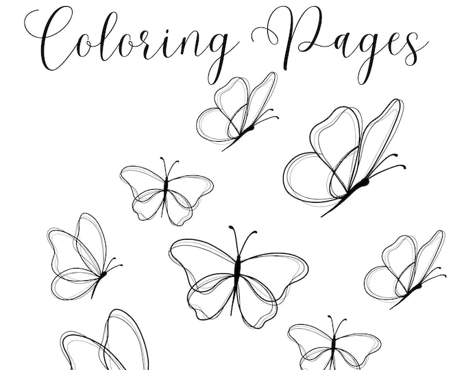Butterfly Coloring Pages – 15+ Page Printable Download | Inspirational Coloring Sheets | Flutters of Hope | Uplifting Art for Kids & Adults