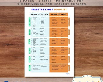 Elenco stampabile di alimenti per diabetici: pianificatore di pasti e guida dietetica per diabetici (download PDF)