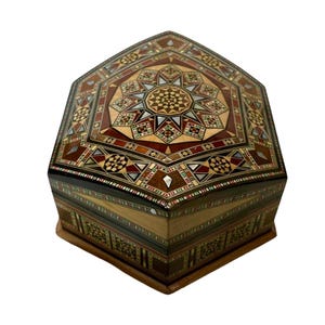 Hexagon Mosaic Inlay Box