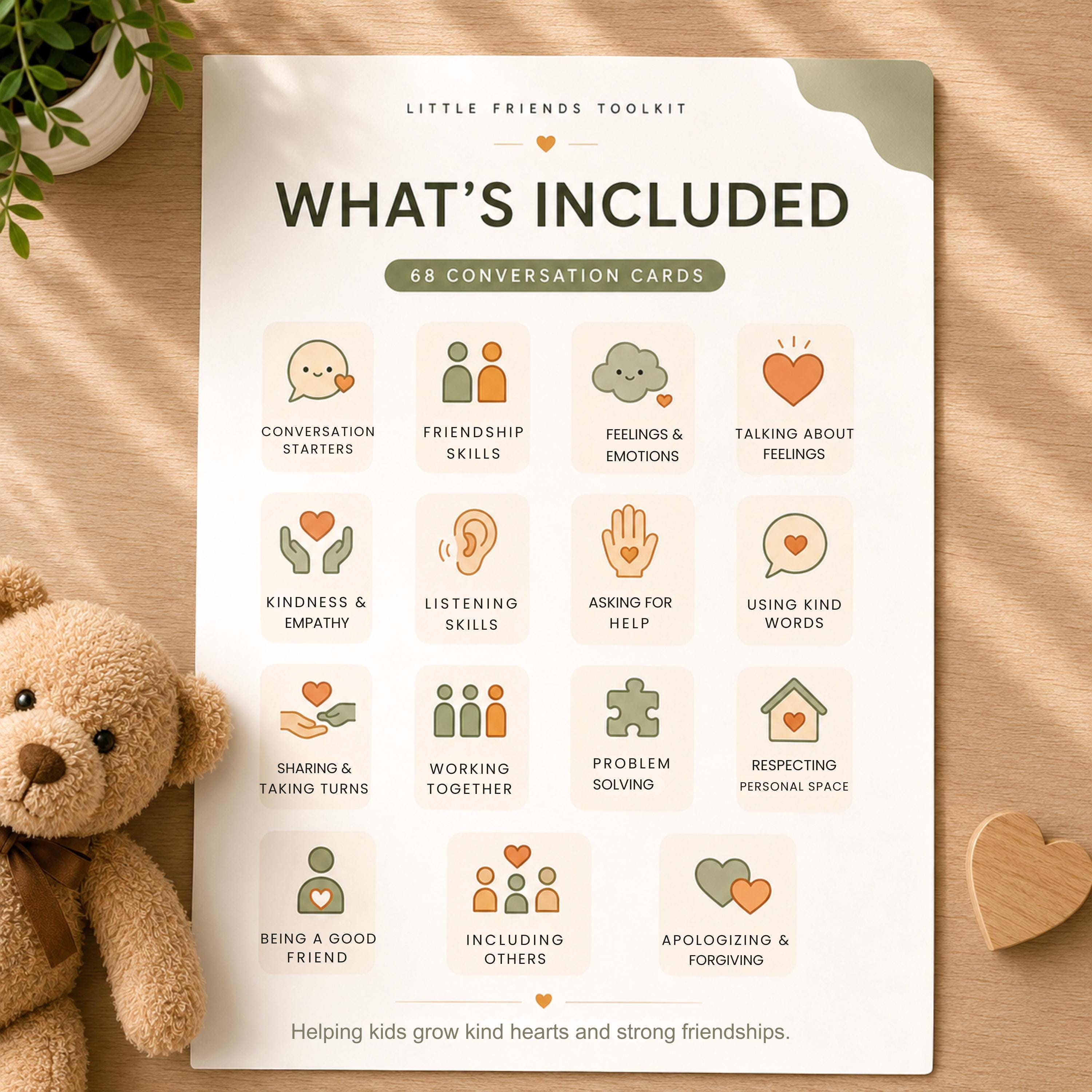 Friendship| Social Skills Conversation Cards for Kids | Printable SEL ...