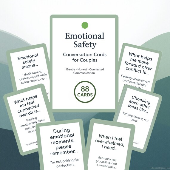 Emotional Safety Conversation Cards for Couples – 88 Deep Connection Prompts