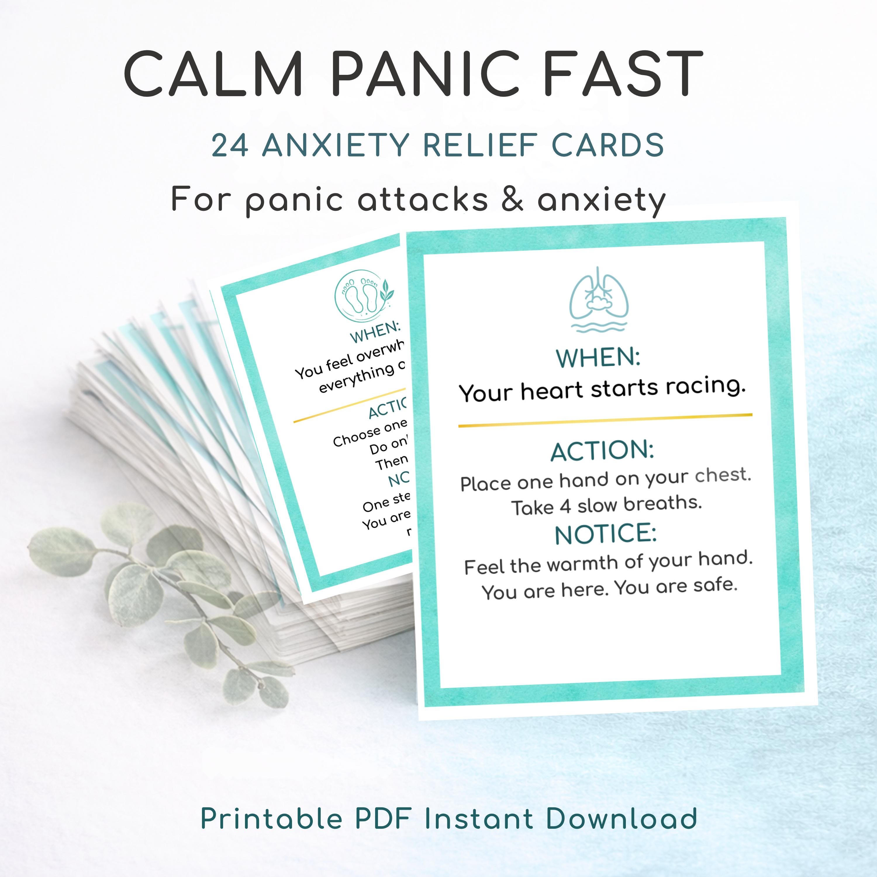 Panic Attack Coping Printable – 24 Anxiety Relief Grounding Exercises ...