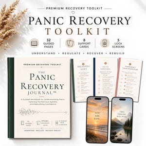 Panic Attack Recovery Workbook | Anxiety Journal, CBT Tools, Coping Cards & Lock Screens