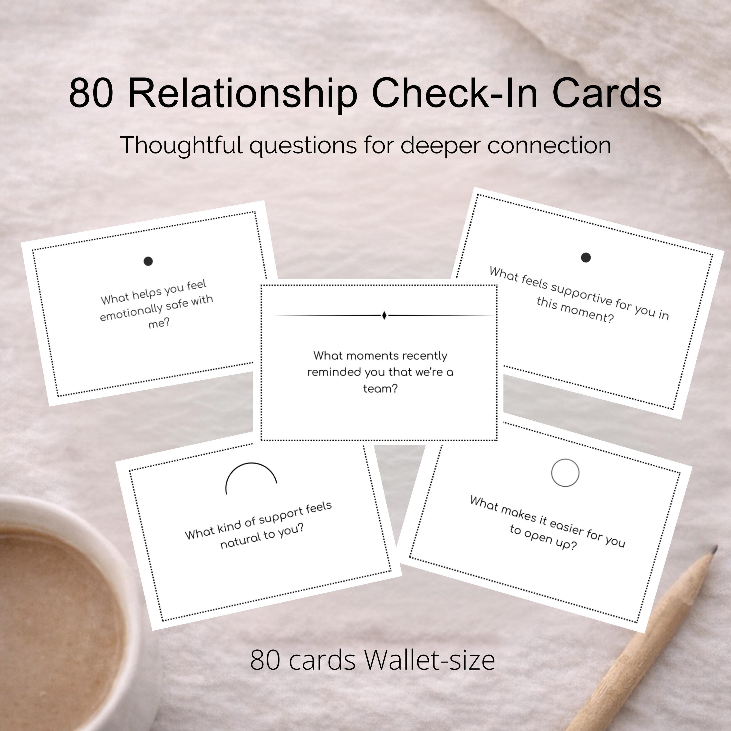 80 Couples Conversation Cards | Relationship Check-in Questions (digital Download) - Etsy