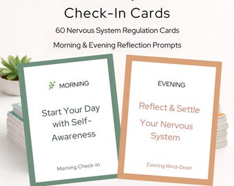 Cartões de Ancoragem para Ansiedade | Habilidades de Enfrentamento | Regulação do Sistema Nervoso | Ferramentas de Mindfulness | Download Imediato