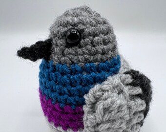 Rock Pigeon Crochet Bird Amigurumi by Julian Bean