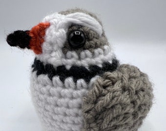 Male Piping Plover Crochet Bird Amigurumi by Julian Bean