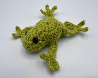 Bright Green Frog - Original Handmade Crochet by Julian Bean
