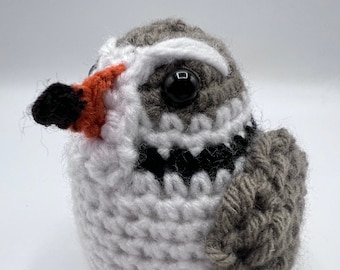 Female Piping Plover Crochet Bird Amigurumi by Julian Bean