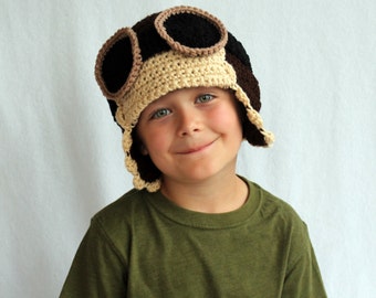 Aviator Pilot Hat - Kid or Adult Sizes - Accessories by Julian Bean