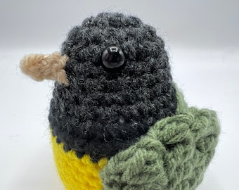 Mourning Warbler Crochet Bird Amigurumi by Julian Bean