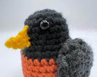 American Robin Crochet Bird Amigurumi by Julian Bean