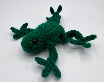 Green Frog - Original Handmade Crochet by Julian Bean