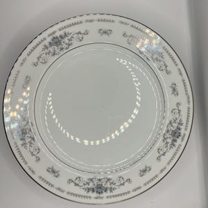 Set of 6 Vintage Fine Porcelain China Dinner Plates – Diane Japan Blue Floral
