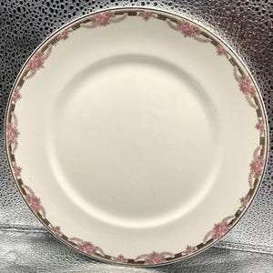 Alfred Meakin “Overland” Dinner Plate • Pink Floral + Gold Trim • 10&quot; • Excellent Vintage • England • Qty Available • Free Ship