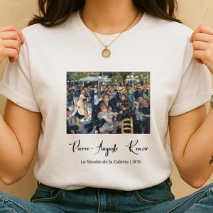 Famous Painting Tshirt, | Vintage Paris Art Tee | Unique Gift for Art Lovers & Impressionist Fans, Art T-Shirt,  Unisex T-Shirt